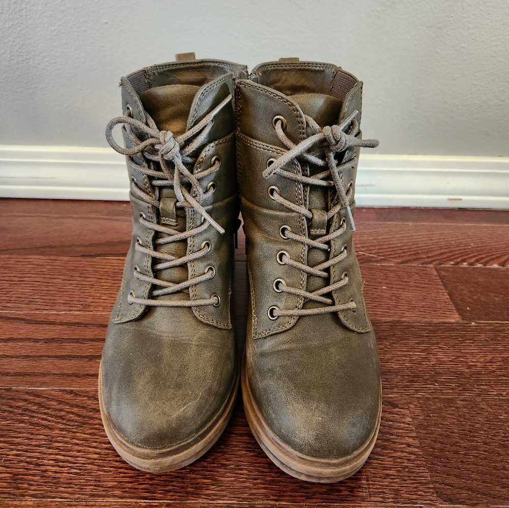 Olive Green Ankle Boots